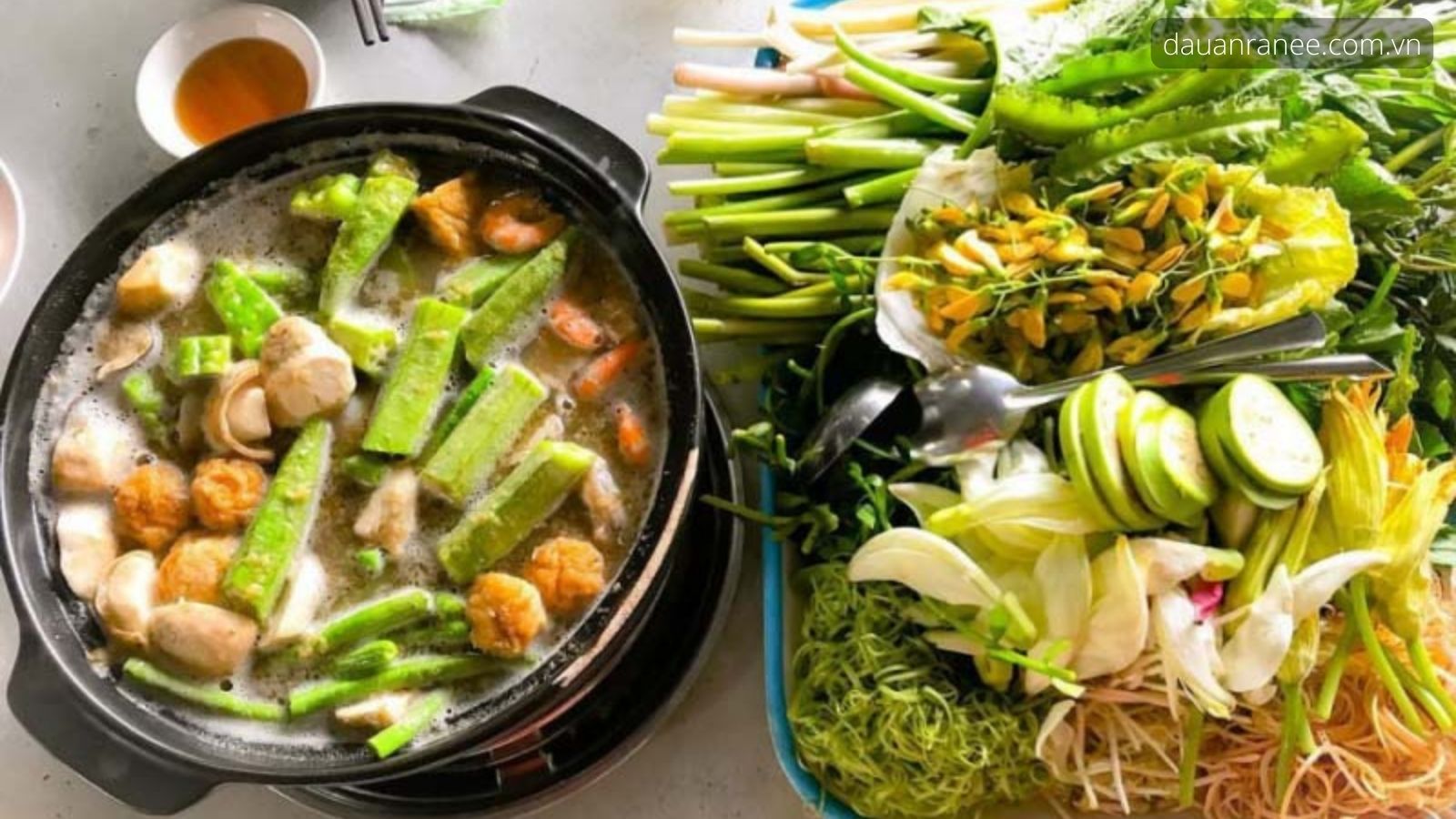 Lẩu mắm Cần Thơ - Đặc sản bến Ninh Kiều, Cần Thơ thơm đặc trưng ăn kèm với rau sống