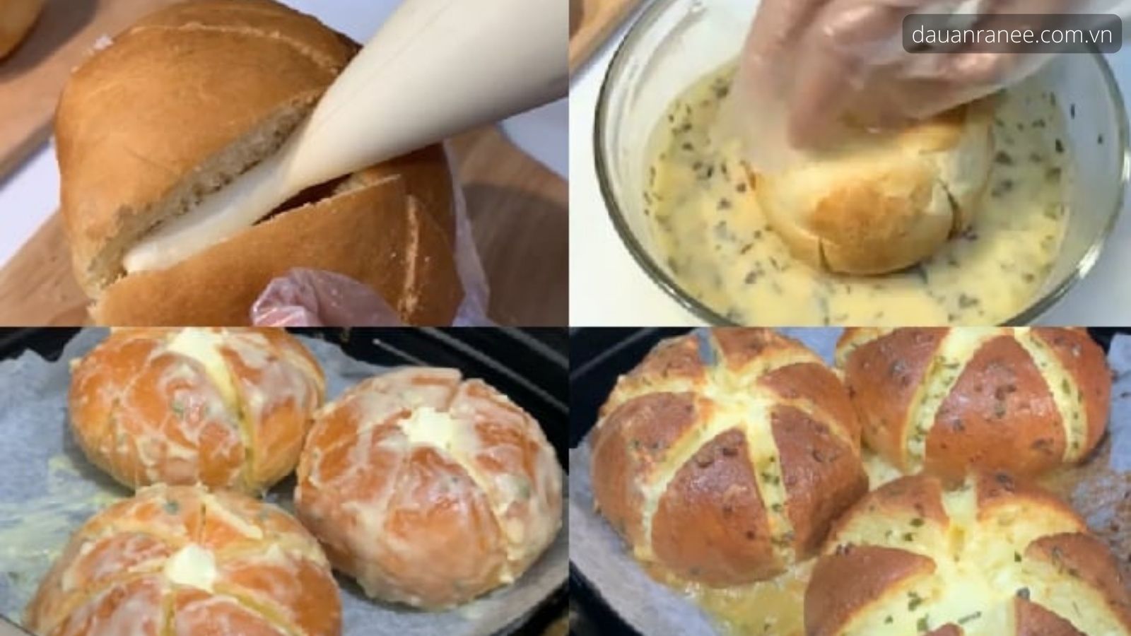 Các bước làm bánh mì bơ tỏi Hàn Quốc